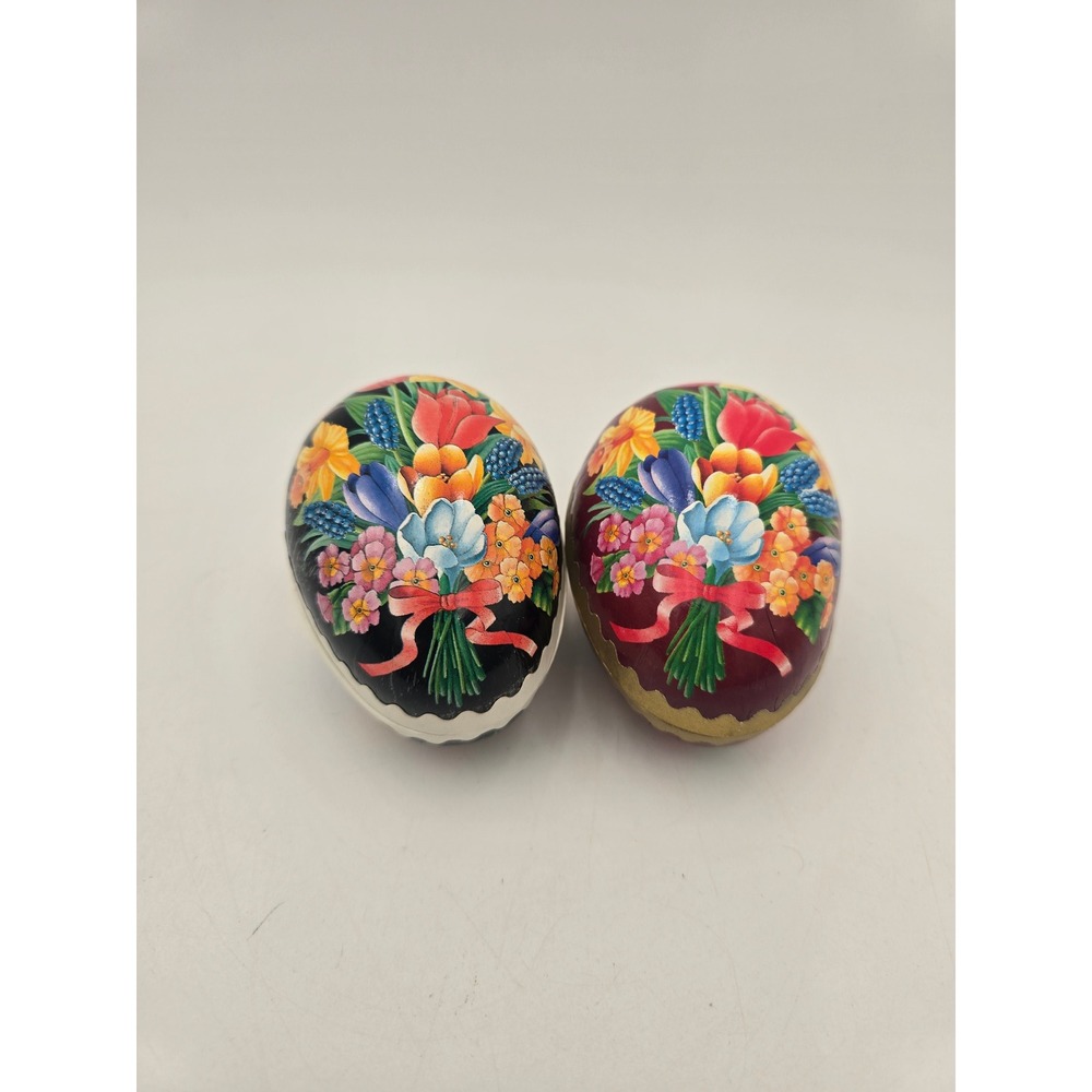 Vtg‎ Echt Erzgebirge Nestler German Paper Mache Easter Egg Container floral